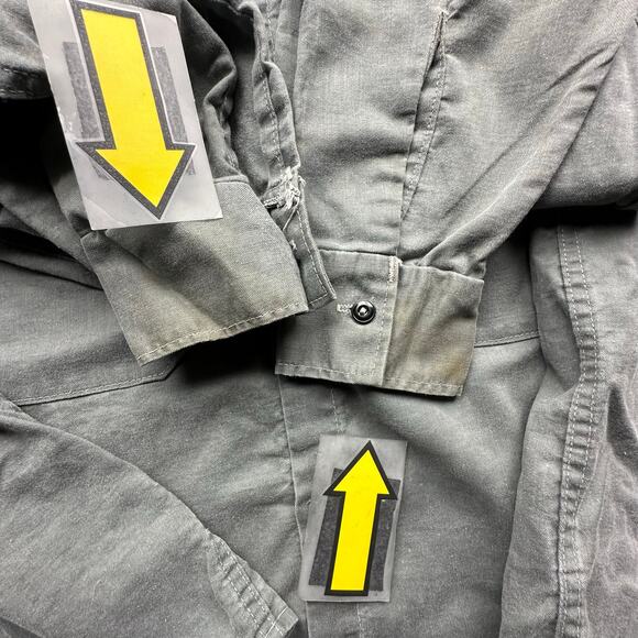 Vintage 70s Sager Glove Flame Resistant Canvas Work Shirt Mens Large Long Sleeve - Picture 6 of 14